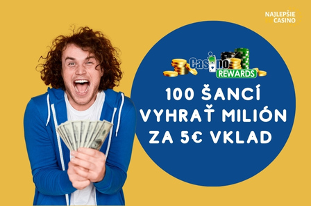sanca vyhrat milion za Casino Rewards 5€ vklad